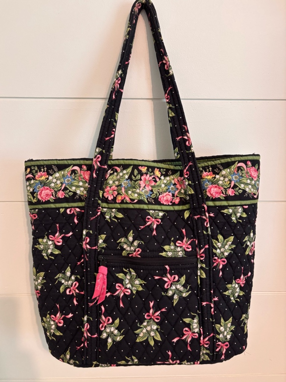 Vintage Vera Bradley large tote bag in the retired "New Hope" pattern - Picture 2 of 16